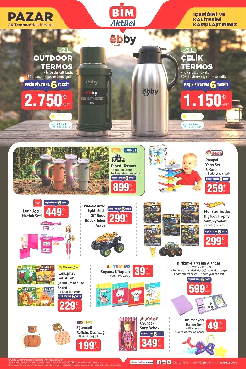 26 TEMMUZ PAZAR BİM ELEKTRONİK-OYUNCAK AKTÜEL KATALOĞU 26 TEMMUZ PAZAR BİM ELEKTRONİK-OYUNCAK AKTÜEL KATALOĞU