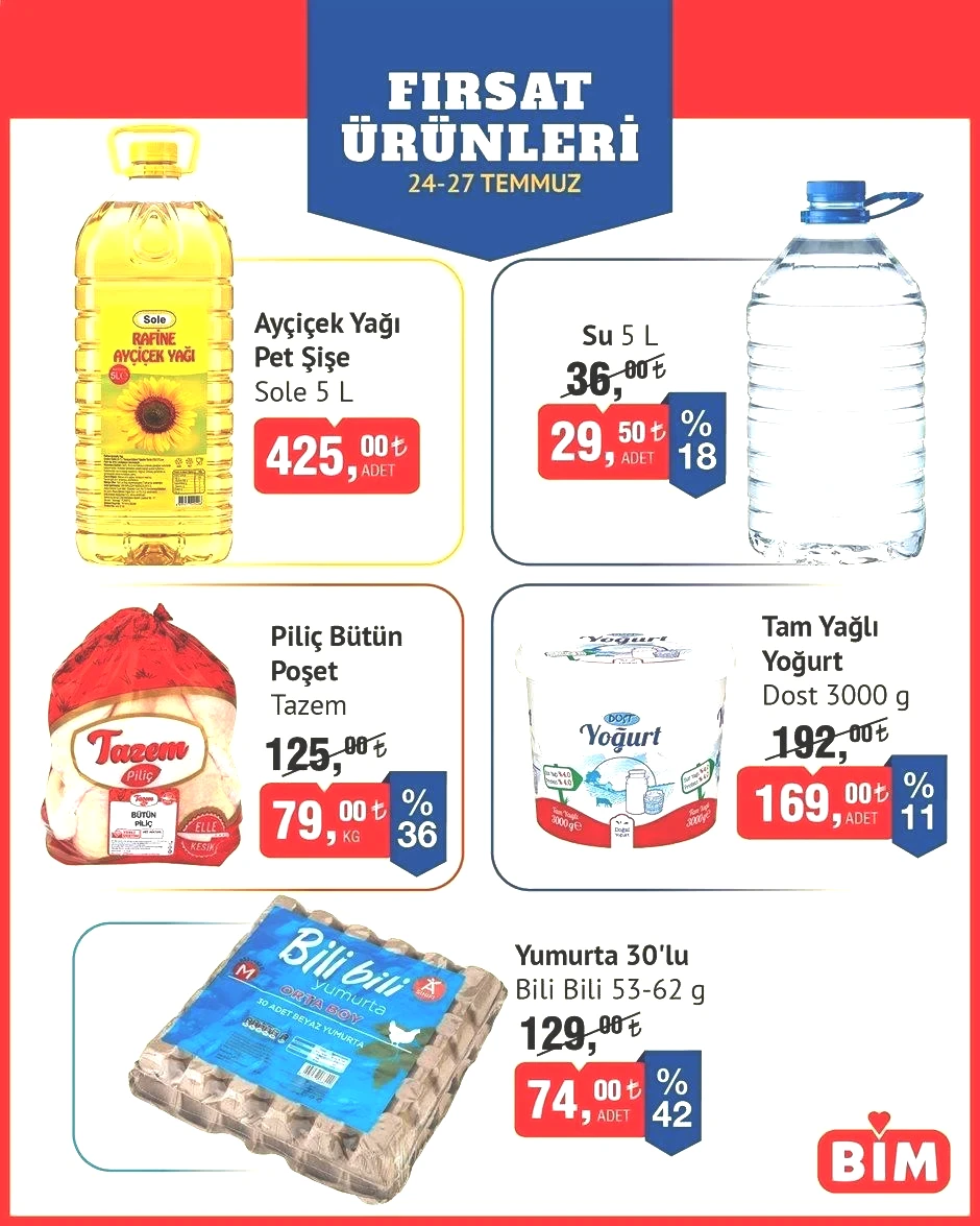 24-27 TEMMUZ BİM AKTÜEL İNDİRİMLERİ 24-27 TEMMUZ BİM AKTÜEL İNDİRİMLERİ